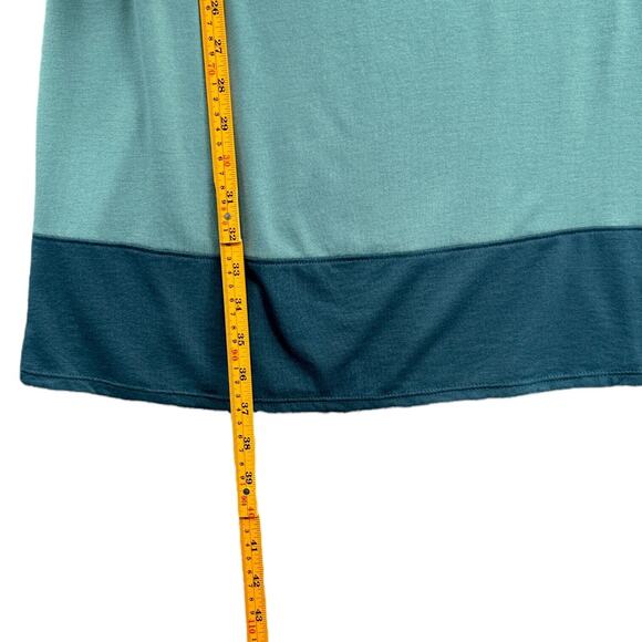 Natori Teal Two-Tone Scoop Neck Sleeveless Casual Nightgown Womens Extra Large - Picture 7 of 7